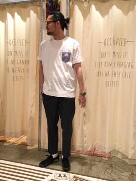 「SMITH'S（スミス）のアイテム（トップス）」を使った、coen あおきさん（メンズ・181cm）の夏コーディネート