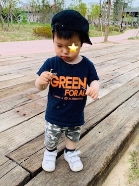 「Kiton（キートン）のアイテム」を使った、YJさん（キッズ・80cm）の春コーディネート