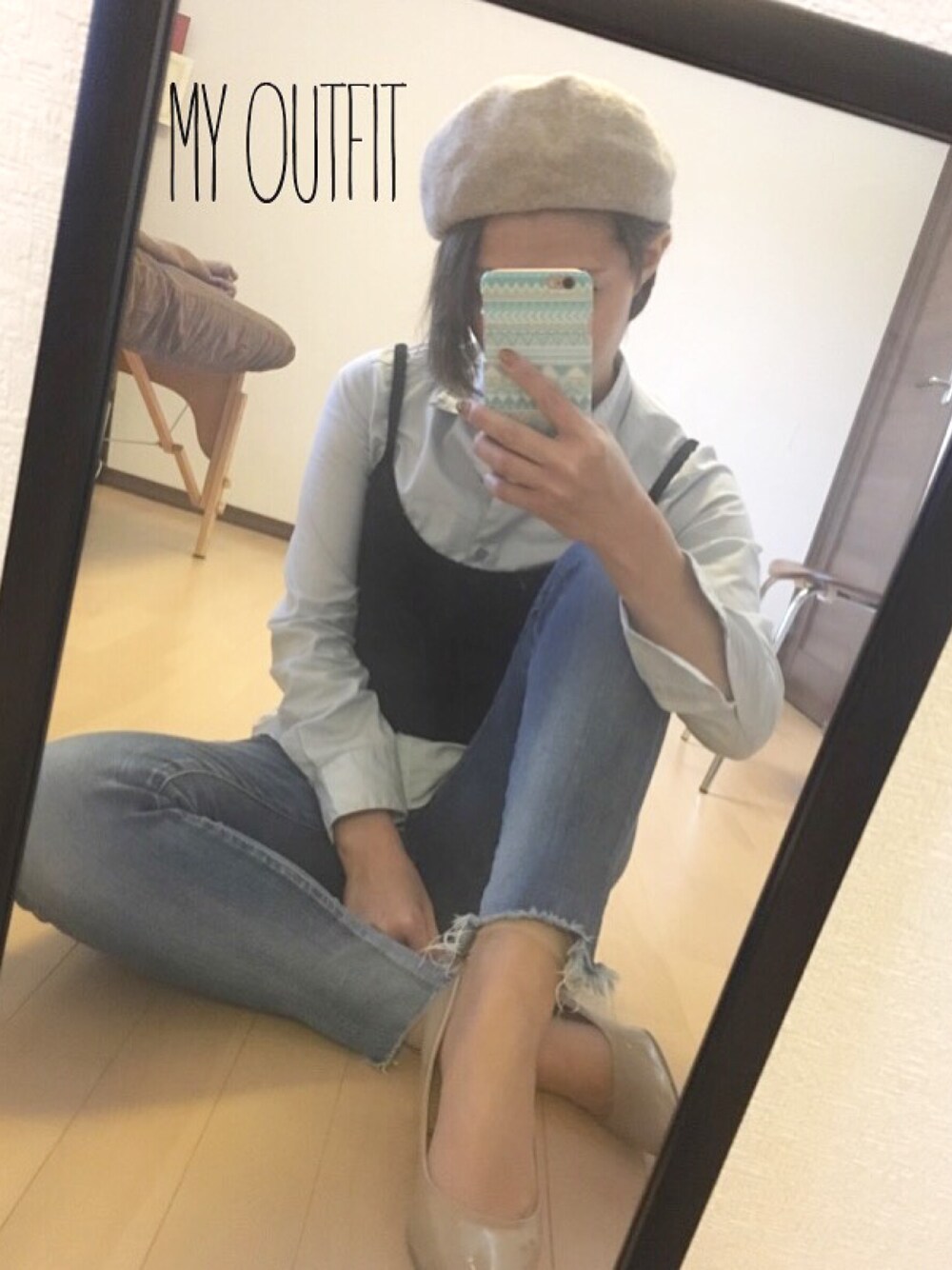 「大人カジュアル、プチプラコーデ、GU、ママコーデ、Ungrid、シンプル」｜「GUのアイテム（パンプス、ベージュ系）」を使った、n.t.m0626さん（レディース・154cm）の春コーディネートの1枚目の写真