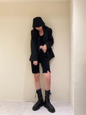 「STYLENANDA（スタイルナンダ）のアイテム（ブーツ）」を使った、Helziicaさん（レディース・162cm）の秋コーディネート