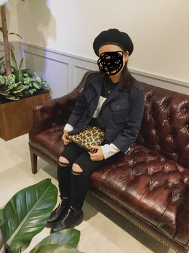 「MONKI（モンキ）のアイテム（シューズ）」を使った、HINAさん（レディース・153cm）の冬コーディネート