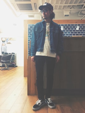 「SHEL’TTER（シェルター）のアイテム」を使った、RYOさん（メンズ・168cm）の春コーディネート