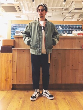 「ADPOSION（アドポーション）のアイテム（ジャケット/アウター）」を使った、RYOさん（メンズ・168cm）の冬コーディネート