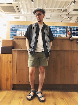 「TCSS（ティーシーエスエス）のアイテム（パンツ）」を使った、RYOさん（メンズ・168cm）の夏コーディネート