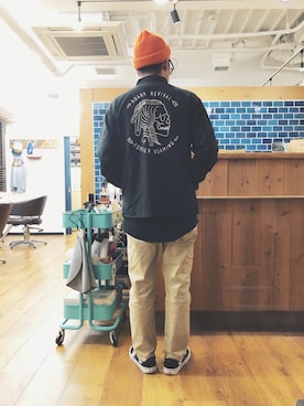 「ROARK REVIVAL（ロアークリバイバル）のアイテム」を使った、RYOさん（メンズ・168cm）の秋コーディネート