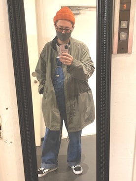 「M-65」｜「アイテム（オールインワン・サロペット）」を使った、RYOさん（メンズ・168cm）の秋コーディネート