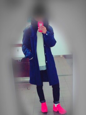 「アイテム（ステンカラーコート）」を使った、ささん（メンズ・176cm・10代）の冬コーディネート