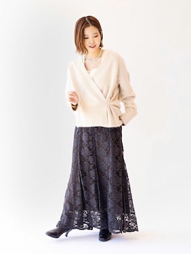 「ラクーンニット」｜uniさん（レディース・156cm）の秋コーディネート
