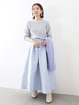 「コラボレーション」｜「アイテム（アクセサリー）」を使った、uniさん（レディース・156cm）の秋コーディネート