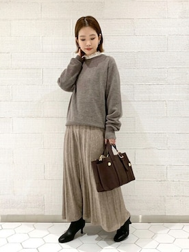 「ブーティ」｜uniさん（レディース・156cm）の秋コーディネート