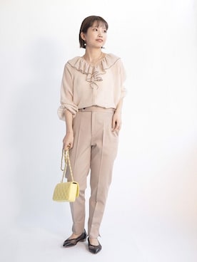 「メッシュパンプス」｜uniさん（レディース・156cm）の春コーディネート