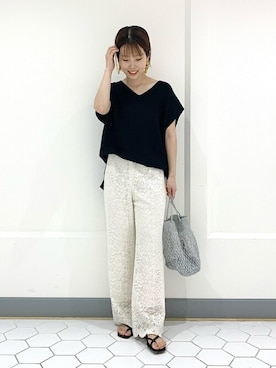 「La TOTALITE（ラトータリテ）のアイテム」を使った、uniさん（レディース・156cm）の夏コーディネート