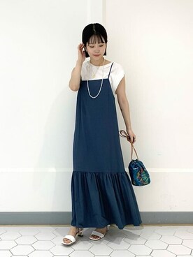 「La TOTALITE（ラトータリテ）のアイテム（ワンピース）」を使った、uniさん（レディース・156cm）の夏コーディネート