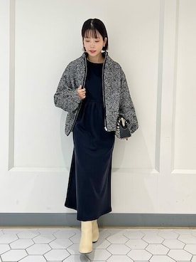 「La TOTALITE（ラトータリテ）のアイテム（ブルゾン）」を使った、uniさん（レディース・156cm）の秋コーディネート