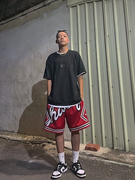 「Mitchell&Ness（ミッチェル&ネス）のアイテム（パンツ）」を使った、xian_0104さん（メンズ・181cm）の春コーディネート