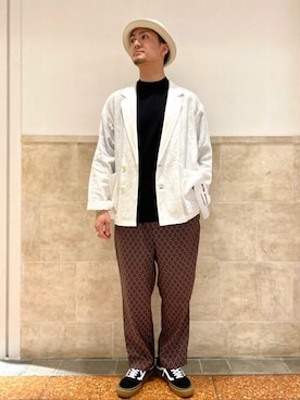 「417 EDIFICE（フォーワンセブンエディフィス）のアイテム（帽子）」を使った、なりさん（メンズ・173cm）の夏コーディネート