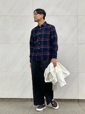 「417 EDIFICE（フォーワンセブンエディフィス）のアイテム（ブルゾン）」を使った、なりさん（メンズ・173cm）の秋コーディネート