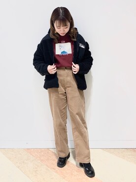 「JUNRED（ジュンレッド）のアイテム（ジャケット/アウター）」を使った、ふじっこさん（レディース・162cm）の秋コーディネート