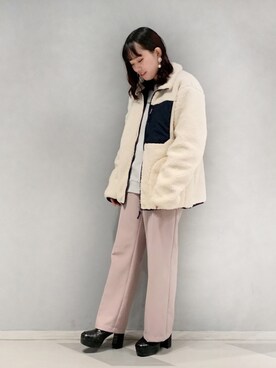 「JUNRED（ジュンレッド）のアイテム（ブルゾン）」を使った、ふじっこさん（レディース・162cm）の秋コーディネート
