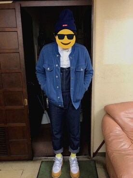 「Onitsuka Tiger × ANDREA POMPILIO（オニツカタイガーアンドレアポンピリオ）のアイテム（シューズ）」を使った、UTAさん（メンズ・182cm）の春コーディネート