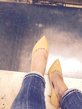 「マスタードイエロー」｜com☺︎さん（レディース・162cm）の秋コーディネート