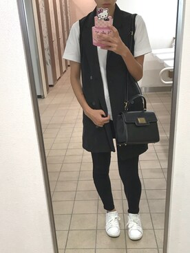 「OSMOSIS（オズモーシス）のアイテム（その他アウター）」を使った、mayu.さん（レディース・163cm）の夏コーディネート