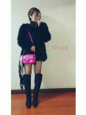 「CECIL McBEE（セシルマクビー）のアイテム（その他アウター）」を使った、shuraさん（レディース・160cm）の冬コーディネート