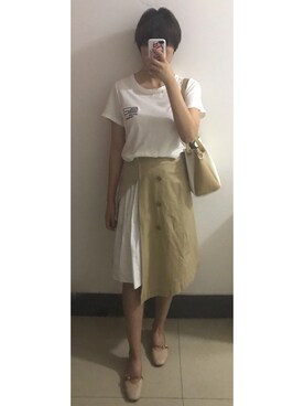 「ANDERSSON BELL（アンダースンベル）のアイテム（スカート）」を使った、Nekyoさん（レディース・160cm）の夏コーディネート