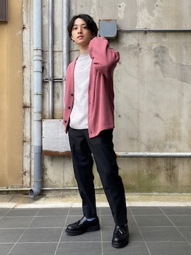 「ニットカーディガン」｜Shotaさん（メンズ・170cm・20代）の冬コーディネート