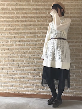 「タッセルシューズ」｜𝕒𝕪𝕒𝕘𝕠𝕟 *さん（レディース・164cm）の冬コーディネート