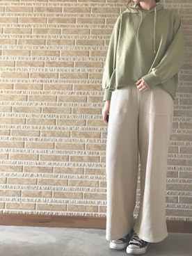 「Green　Parks（グリーンパークス）のアイテム（パーカー）」を使った、𝕒𝕪𝕒𝕘𝕠𝕟 *さん（レディース・164cm）の春コーディネート