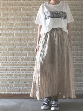 「ワッシャースカート」｜𝕒𝕪𝕒𝕘𝕠𝕟 *さん（レディース・164cm）の春コーディネート