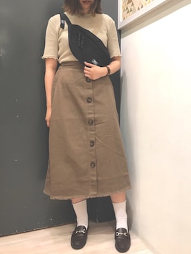 「GU（ジーユー）のアイテム（シューズ）」を使った、𝕒𝕪𝕒𝕘𝕠𝕟 *さん（レディース・164cm）の夏コーディネート