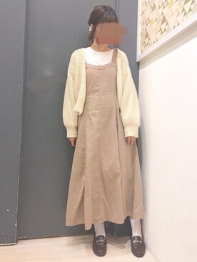 「Green　Parks（グリーンパークス）のアイテム（サロペット/オーバーオール）」を使った、𝕒𝕪𝕒𝕘𝕠𝕟 *さん（レディース・164cm）の秋コーディネート