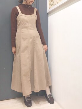 「Green　Parks（グリーンパークス）のアイテム（サロペット/オーバーオール）」を使った、𝕒𝕪𝕒𝕘𝕠𝕟 *さん（レディース・164cm）の秋コーディネート
