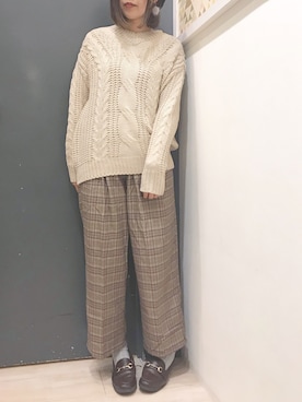 「Green　Parks（グリーンパークス）のアイテム（ニット/セーター）」を使った、𝕒𝕪𝕒𝕘𝕠𝕟 *さん（レディース・164cm）の秋コーディネート