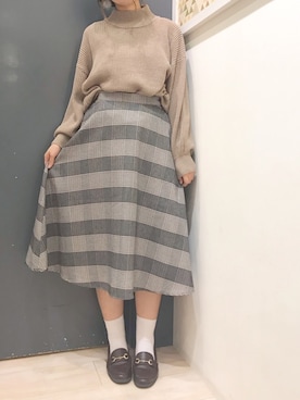 「サーキュラースカート」｜𝕒𝕪𝕒𝕘𝕠𝕟 *さん（レディース・164cm）の秋コーディネート