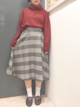 「サーキュラースカート」｜𝕒𝕪𝕒𝕘𝕠𝕟 *さん（レディース・164cm）の秋コーディネート