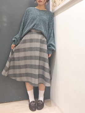 「サーキュラースカート」｜𝕒𝕪𝕒𝕘𝕠𝕟 *さん（レディース・164cm）の秋コーディネート