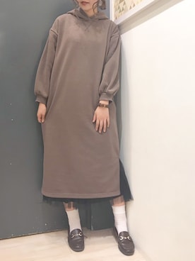 「パーカーワンピース」｜𝕒𝕪𝕒𝕘𝕠𝕟 *さん（レディース・164cm）の秋コーディネート
