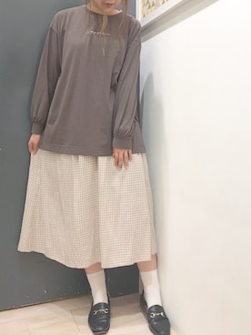 「RAY CASSIN（レイカズン）のアイテム（トップス）」を使った、𝕒𝕪𝕒𝕘𝕠𝕟 *さん（レディース・164cm）の秋コーディネート