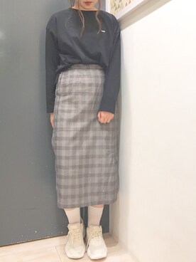 「Lee（リー）のアイテム（Tシャツ/カットソー）」を使った、𝕒𝕪𝕒𝕘𝕠𝕟 *さん（レディース・164cm）の秋コーディネート