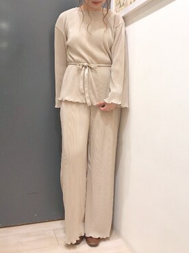 「スタッフセンバツ」｜「アイテム（バレエシューズ）」を使った、𝕒𝕪𝕒𝕘𝕠𝕟 *さん（レディース・164cm）の秋コーディネート