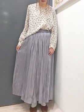 「スタッフセンバツ」｜「アイテム（バレエシューズ）」を使った、𝕒𝕪𝕒𝕘𝕠𝕟 *さん（レディース・164cm）の秋コーディネート