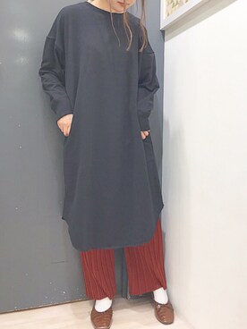 「スタッフセンバツ」｜「アイテム（バレエシューズ）」を使った、𝕒𝕪𝕒𝕘𝕠𝕟 *さん（レディース・164cm）の秋コーディネート