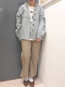 「Lee（リー）のアイテム（Tシャツ/カットソー）」を使った、𝕒𝕪𝕒𝕘𝕠𝕟 *さん（レディース・164cm）の秋コーディネート
