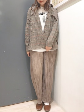 「Lee（リー）のアイテム（トップス）」を使った、𝕒𝕪𝕒𝕘𝕠𝕟 *さん（レディース・164cm）の秋コーディネート