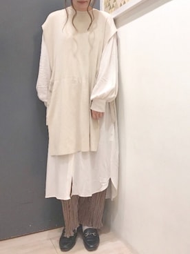 「ロングベスト」｜𝕒𝕪𝕒𝕘𝕠𝕟 *さん（レディース・164cm）の秋コーディネート