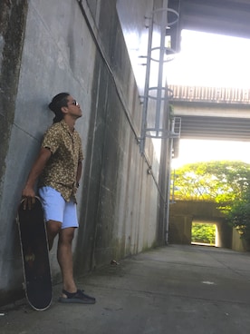 「rhythm（リズム）のアイテム」を使った、N.K.NAVYさん（メンズ・172cm）の夏コーディネート