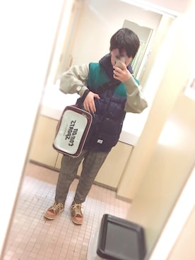 「ADDICT（アディクト）のアイテム（その他アウター）」を使った、Rsさん（レディース・159cm）の秋コーディネート